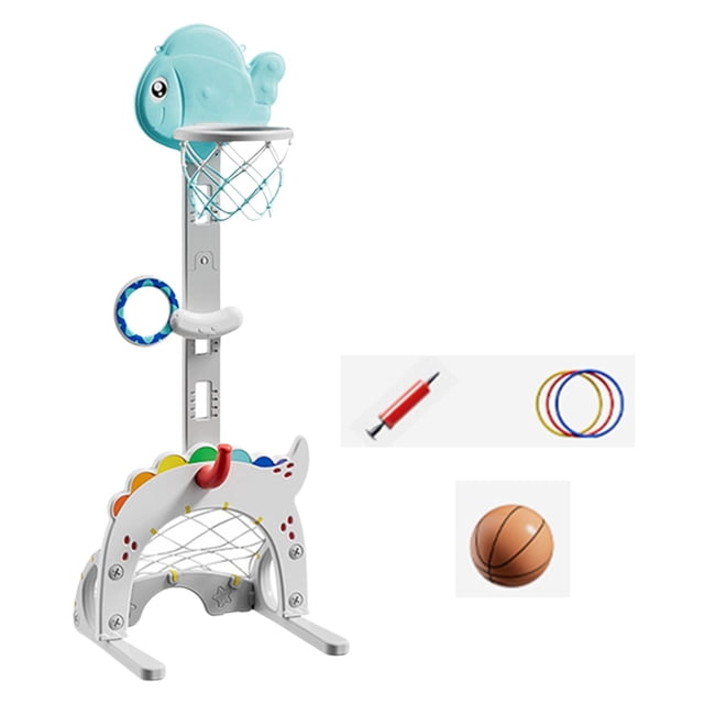 HILABEE Basketball Hoop Outdoor Toy Adjustable Height for Background Indoor Backyard