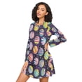 thumbnail image 3 of FORMRS Womens Long Sleeve Nightgowns Crew Neck Sleep Shirt Soft Pajamas Sizes S-3XL, Colorful Candies, 3 of 8