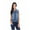 Light Blue, variant on Women's Buttoned Denim Washed Vest W Flap Pockets