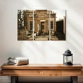 thumbnail image 2 of Elephant Stock General Store Wall Art - Horizontal Multi Panel Canvas - Living Room Wall Decor - Our America Multi Panel - Brown And Beige Decor - 23" x 14", 2 of 4