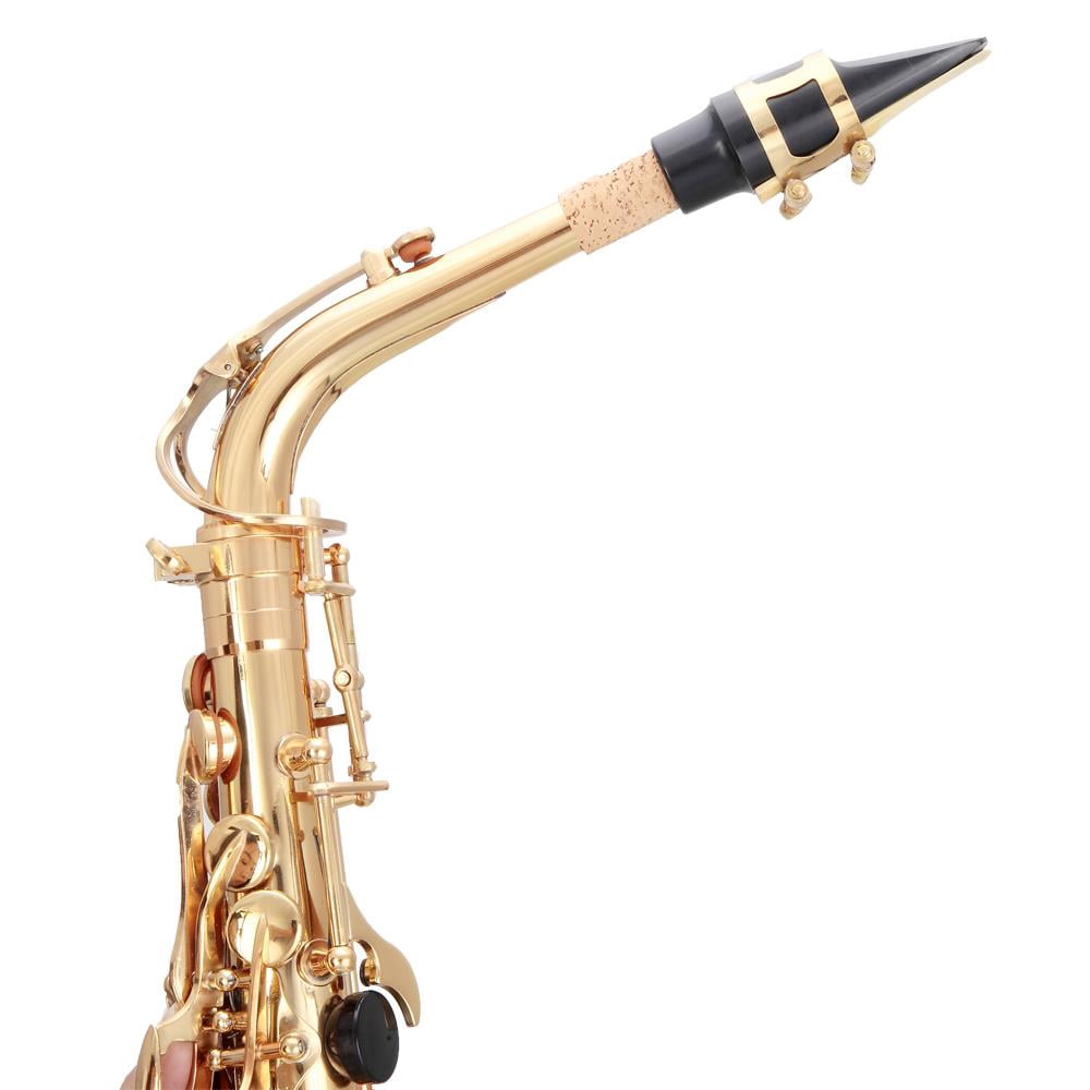 Glarry Professional Eb Alto Saxophone Kit with 11 Reeds/Case/Carekit, Gold