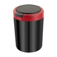 thumbnail image 2 of Smokeless Car Ashtray with Lid - Stainless Steel Inner Container Windproof Ashtray, Portable LED Blue Light Auto Accessories for Travel, Detachable Mini Trash Can, 3.74x2.48in (Red), 2 of 6