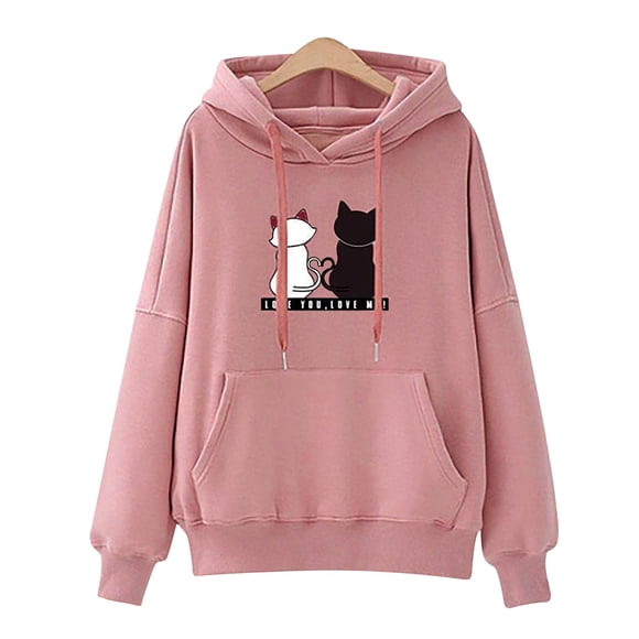 Rbaofujie Long Sweaters for Women Women's Winter Hoodie Sweatshirt Pullover Tops Long Sleeved Comfortable Hot Pink Weighted Hoodie