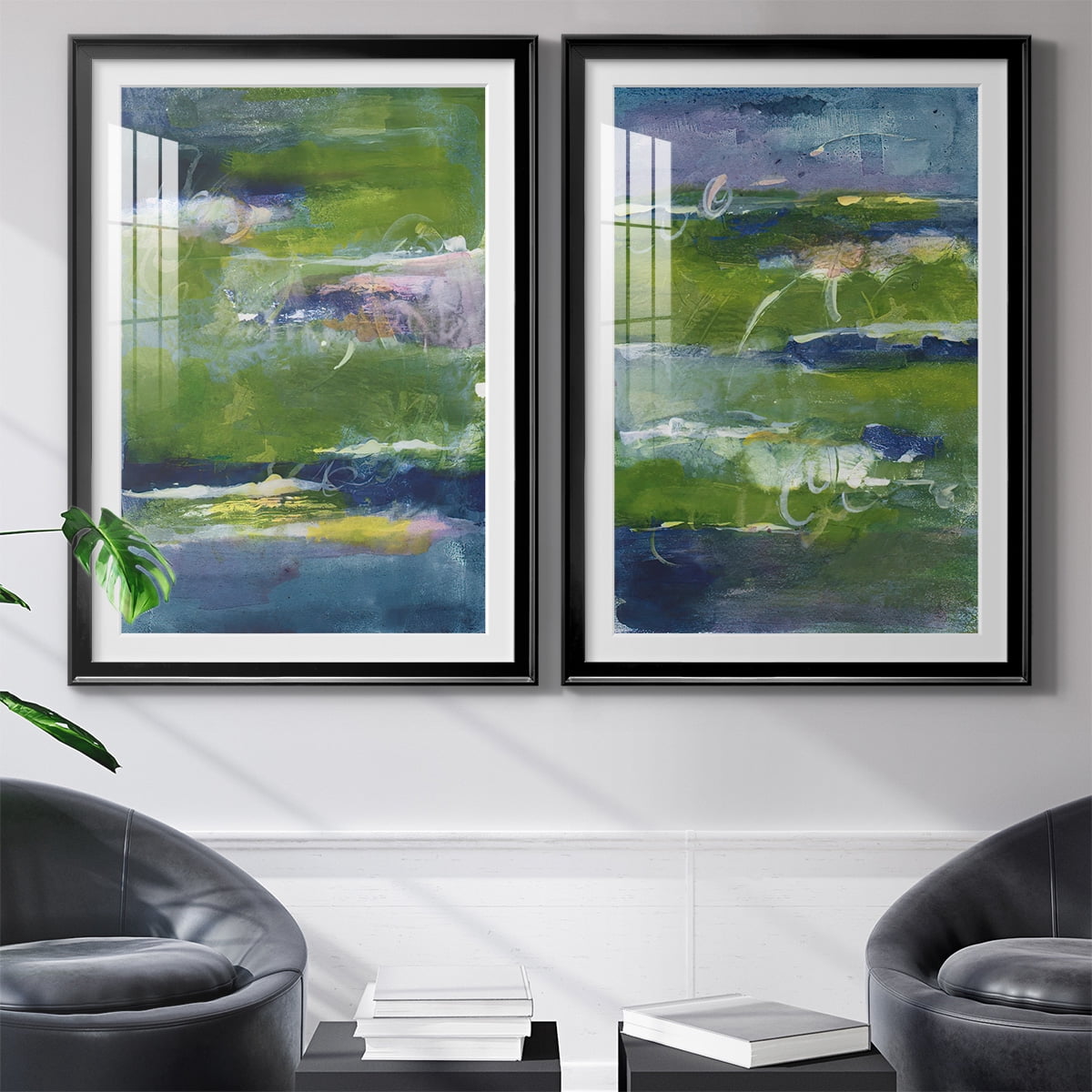 Wexford Home Bales of Color I Premium Framed Print, 26.5" x 36.5" - Ready to Hang, Black (Set of 2)