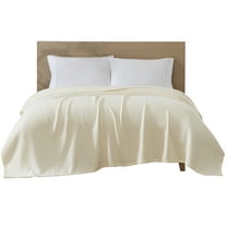 Beatrice Home Fashions, GOTS Organic Cotton Blanket, Twin, Oat