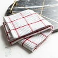 thumbnail image 3 of Fabstyles Cotton Solo Waffle Weave Kitchen Towels, Extra Large Dish Cloths, Super Absorbent and Quick Dry Tea Towels with Hanging Loop, 18x28 Inches, Set of 4, 3 of 5