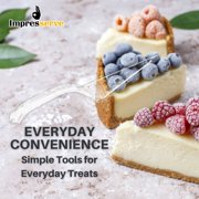 Impresserve [4 Pack] Disposable Clear Plastic Cake Cutters – Durable Dessert Slicer and Server for Cakes, Cheesecakes, and More