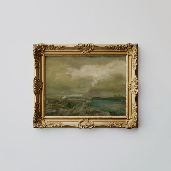 Vintage Cottage Core Decor Coastal Print, Aesthetic Room Decor, Abstract Landscape Neutral Wall Art, Printed And Shipped Poster Decor, Unframed Poster Size 8x12