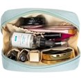 thumbnail image 2 of HSHDLDF Rectangular Beauty Bag, Small Travel Makeup Bag for Purse, Portable Waterproof Cosmetic Pouch for Girls Women (Rectangular Mint Blue), 2 of 7