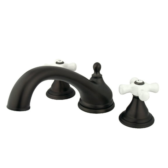 Kingston Brass KS5535PX Vintage Two-Handle Deck Mount Roman Tub Faucet, Oil Rubbed Bronze