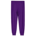 thumbnail image 6 of Men's Solid Color Pajama Pants with Pockets & Drawstring - Cuffed Jogger Sleep Bottoms for Men, Elastic Waist Soft Lightweight Lounge Homewear Purple M, 6 of 7