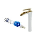 thumbnail image 5 of Basin Faucets Waterfall Bathroom Faucet Single handle Basin Mixer Tap Bath White Gold Faucet Brass Sink Water Crane Silver, 5 of 7
