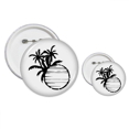 thumbnail image 1 of Black Beach Coconut Tree Silhouette Insignia insignia botón diseño conjunto, 1 of 3