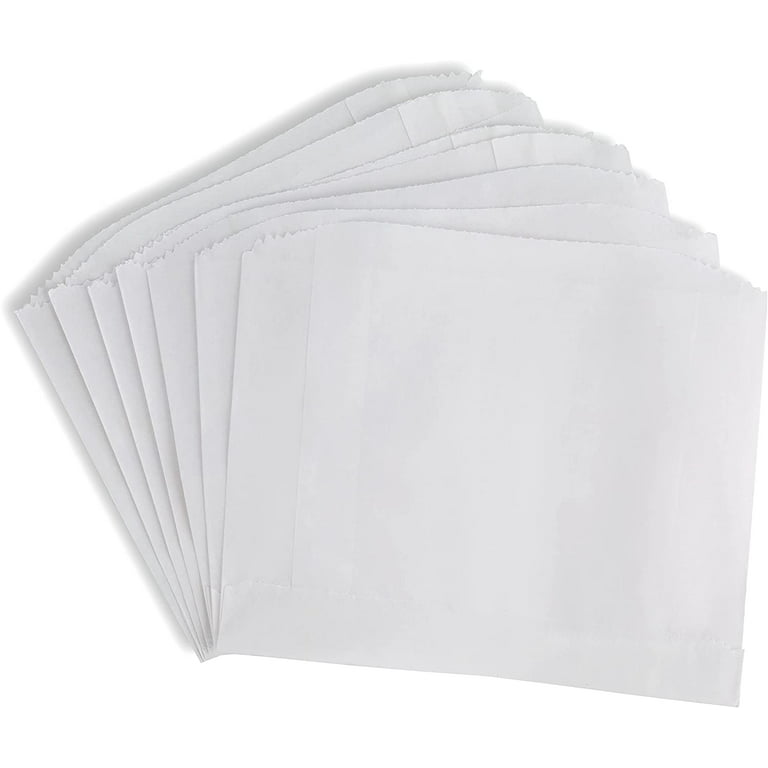 MT Products 6 inch x 4.5 inch Wax Bakery Sandwich Bag / Glassine Bags - Pack of 150, Size: 6 x 4.5, White