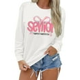 thumbnail image 3 of Zhanying Women Sweatshirt Cotton Crewneck Pullover Raglan Sleeve Tops Loose Long Sleeve Fall Tops Sweaters 2025 Trendy Clothes, 3 of 6