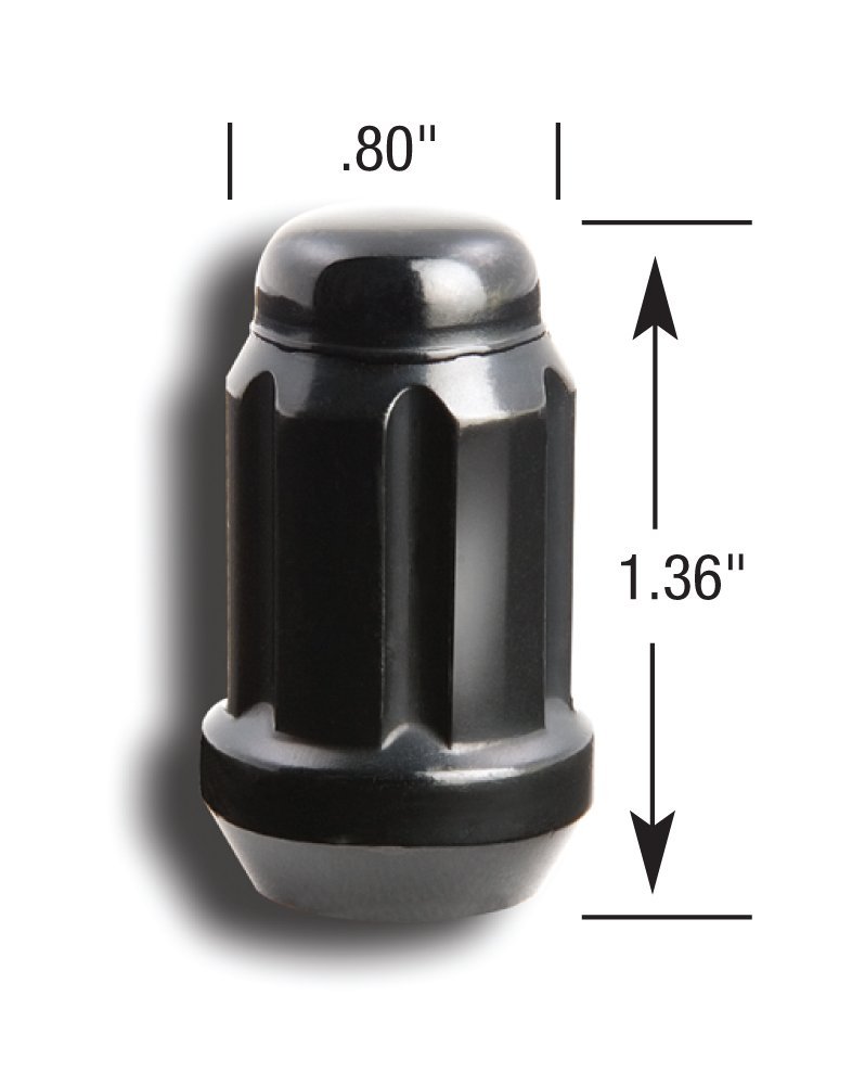 Gorilla Automotive 21133BC Small Diameter Acorn Black Lug Kit (12mm x  1.50 Thread Size) Pack of 20