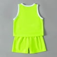 thumbnail image 5 of Gyexs Boys 2 Piece Outfits Toddler Summer Workout Clothes Sets Quick Drying Sleeveless Athletic Tank Tops Matching Shorts Set Green, 5-6 Years, 5 of 8