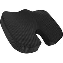 Basics Comfortable Seat Cushion for Office Chairs, Enhanced Memory Foam, Black