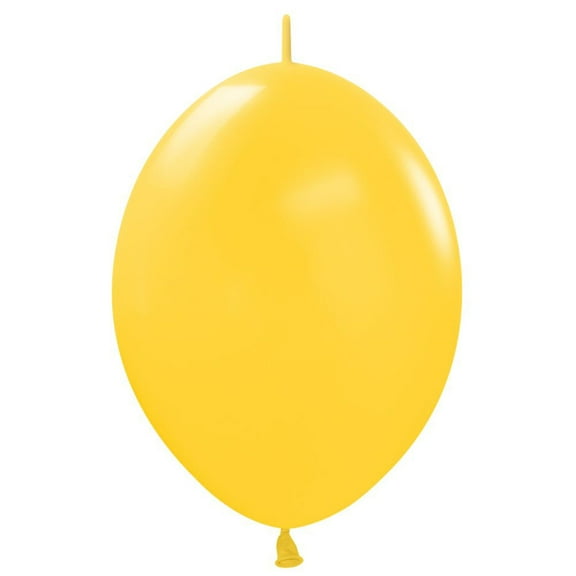 12 inch Sempertex Link-O-Loon Deluxe Honey Yellow Latex Balloons (50 Pack) - Party Supplies Decorations