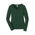 thumbnail image 5 of Port & Company Ladies Long Sleeve Fan Favorite V Neck Tee-3XL (Forest Green), 5 of 6