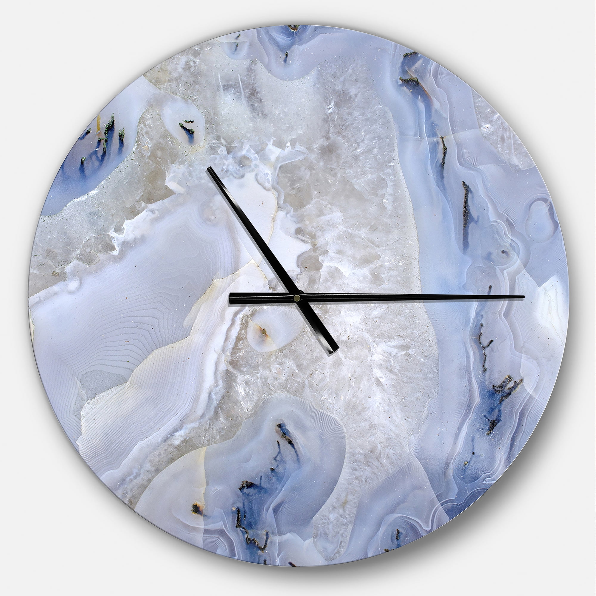 Designart Agate Stone Modern Wall Clock Walmart Com Walmart Com
