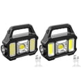 thumbnail image 1 of 2x500lm Linterna Portátil 6 Engranajes Antorcha Luz para Camping Accesorios COB, 1 of 7