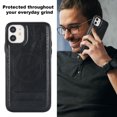 thumbnail image 6 of ELEHOLD Case for iPhone 11, Luxury PU Leather Anti-Scratch Magnetic Case with Invisible Kickstand for MagSafe Accessory,Black, 6 of 8