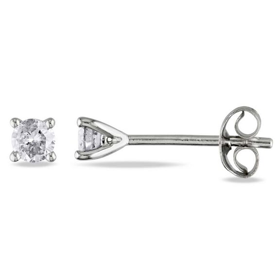 AMOUR 1/4 CT TW Diamond Stud Earrings In Sterling Silver
