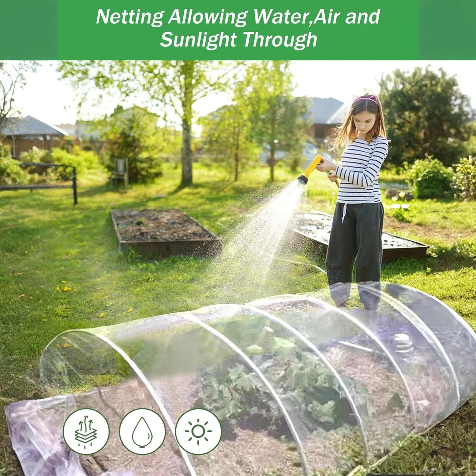 Garden Mesh Netting Plant Netting Insect Netting for Garden Protection Fruit Tree Netting for Garden Protect Vegetable Outdoor Backyard Lawn 10×50 ft