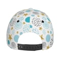 thumbnail image 3 of Kdxio Unisex Gold Stars Blue Dots Pattern Pattern Baseball Cap Unisex Washed Classic Adjustable Hat, 3 of 5