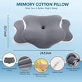 thumbnail image 2 of MOONORAH Cervical Memory Foam Pillows for Neck and Shoulder, Contour Bed Pillow, Ergonomic Neck Support Pillow for Side Back Stomach Sleepers with Pillowcase, Gray, 2 of 8