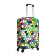 thumbnail image 3 of Xecao Colorful Tie Dye Stained Glass print Elastic Luggage Cover, with double-sided print , is perfect for travel, business, and daily use, 3 of 9