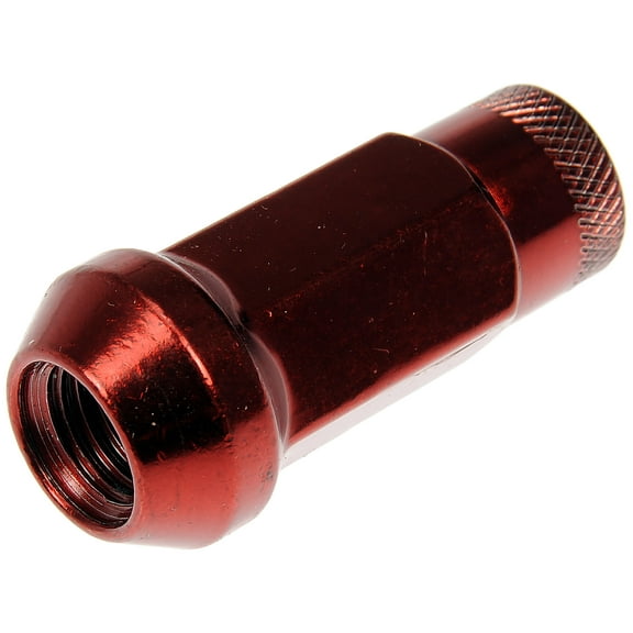 Dorman 713-385E Wheel Lug Nut for Specific Models, Red; Chrome (Pack of 20)