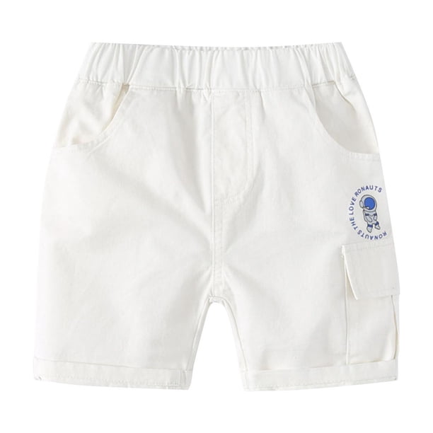 Odeerbi 2-7 Años Pantalones Cortos de Carga Para Niños Pantalones Cortos de Algodón Pantalones Cortos Deportivos Pantalones de Trabajo de Cintura Elástica