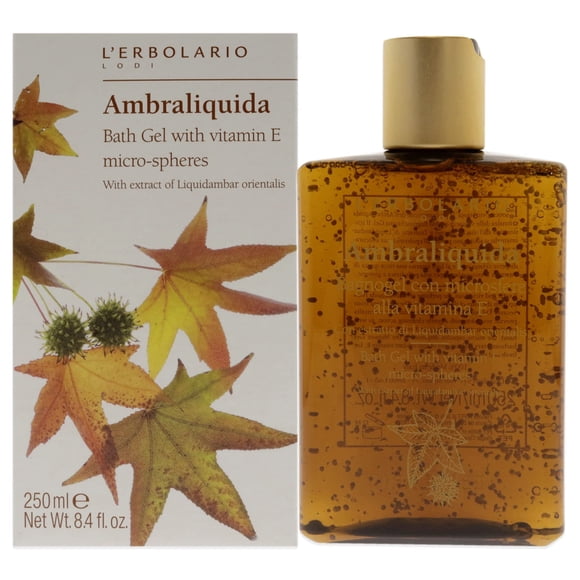 LErbolario Gel de ducha Gel de baño Ambraliquida con microesferas de vitamina E 8.4oz LErbolario LErbolario Gel de ducha 8.4oz