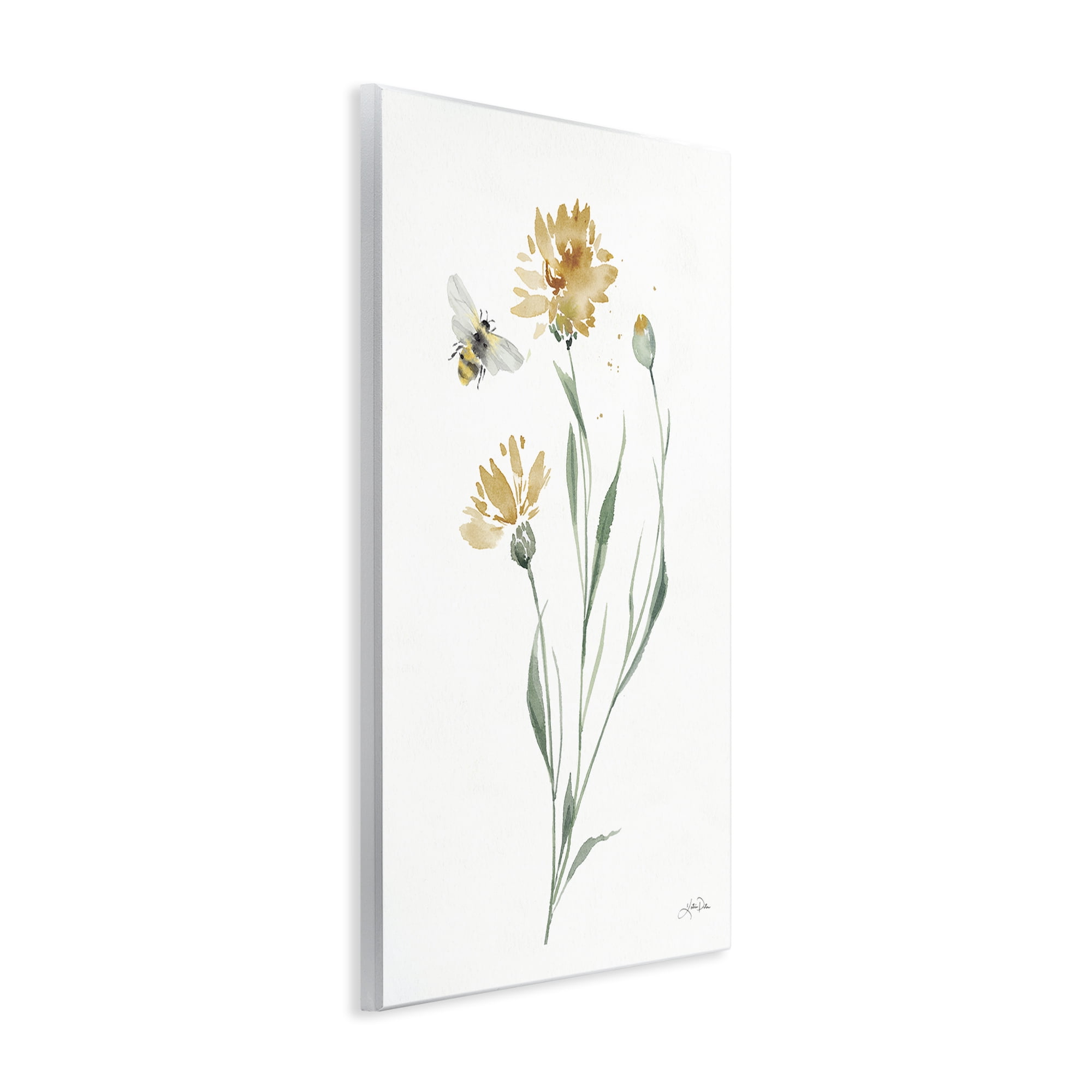 Stupell Industries Wild Honeybloom Flowers Botanical & Floral Painting Unframed Art Print Wall Art, 13 x 19