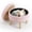 Pink, variant on Sweetcrispy Ottoman with Storage, 350lbs Capacity, Soft Teddy Fabric, Round Footrest, Wooden Legs, for Living Room & Bedroom, Pink