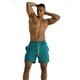 thumbnail image 3 of Pantalones cortos de playa para hombre, pantalones cortos de verano, pantalones de baño de aguas termales, pantalones de un cuarto, pantalones casuales deportivos de doble tamaño (azul lago), 3 of 6
