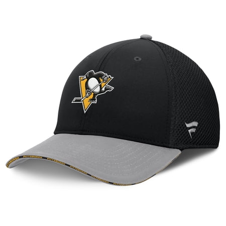 Men s Fanatics Black Pittsburgh Penguins Fundamentals Span Flex Hat