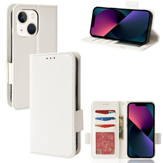 iPhone 14 Case , PU Leather Flip Cover Card Slots Magnetic Closure Wallet Case for iPhone 14
