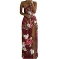 thumbnail image 4 of Lenago Robe Sans Manches Grande Taille pour Femmes Mode Décontractée Été Robe Imprimée à une Épaule Fendue Robes de Plage d'Été en Liquidation, 4 of 5