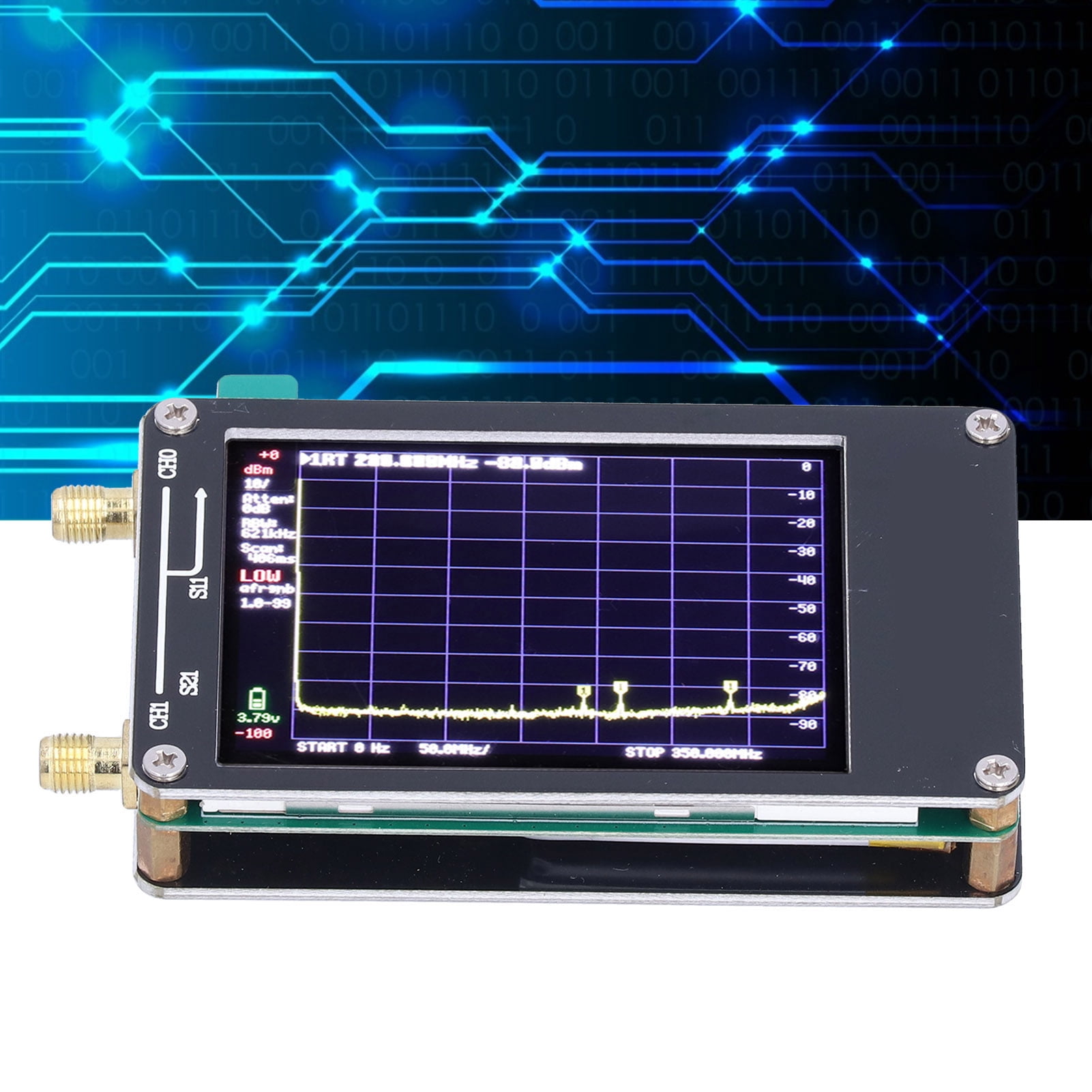 Générateur de Signal, Analyseur de Spectre 2.8 Po MF HF VHF UHF Entrée pour Modulation