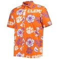 thumbnail image 2 of Men's Wes & Willy Orange Clemson Tigers Floral Button-Up Shirt, 2 of 3