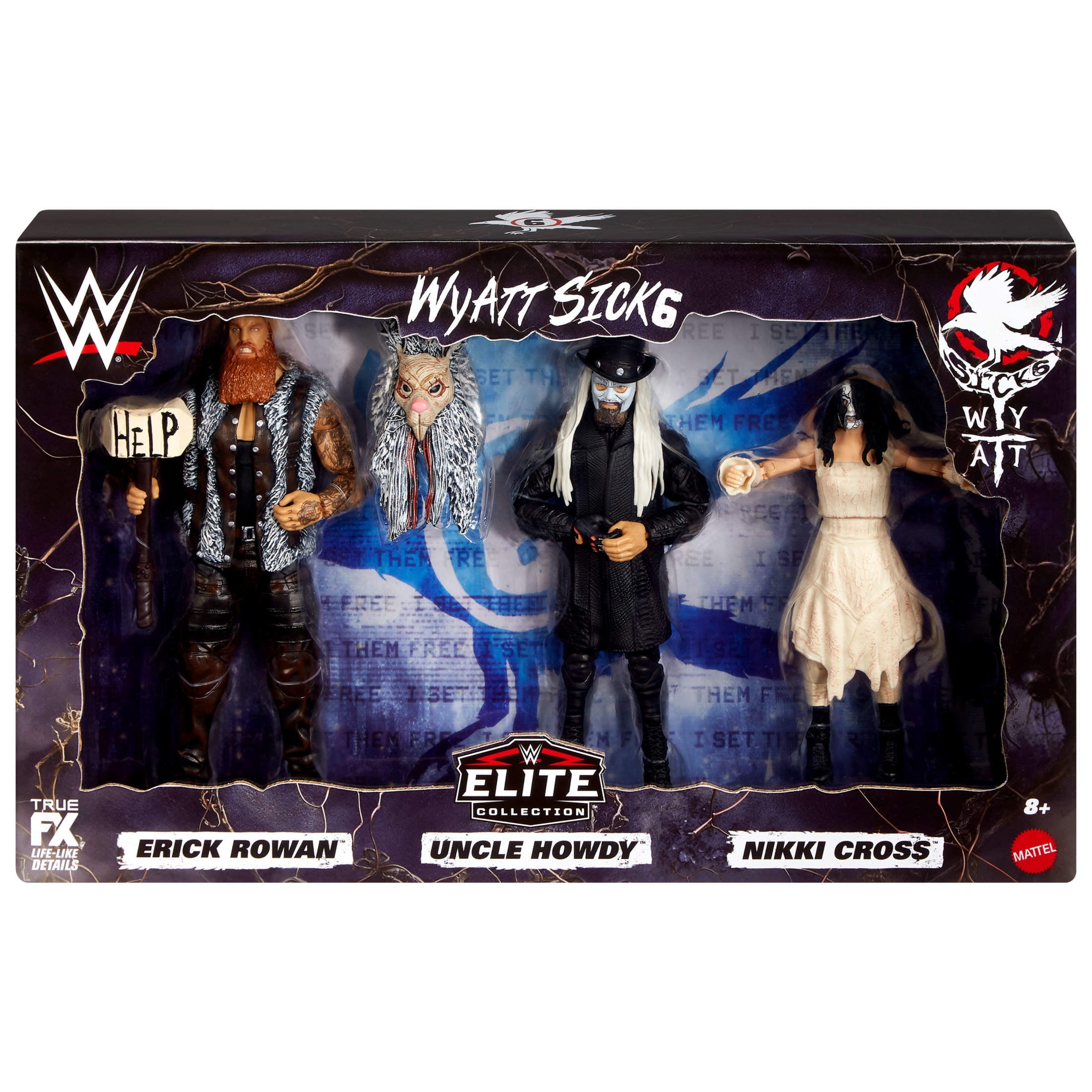 WWE Elite Collection Wyatt Sicks Set of 3 Collectible 6-inch Action Figures & Accessories