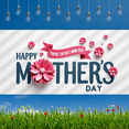 thumbnail image 2 of Floral Design Mother's Day Banner Pink Flower You're the Best Mom Ever for Mother's Celebration Home Decoration Family Gathering, 2 of 8