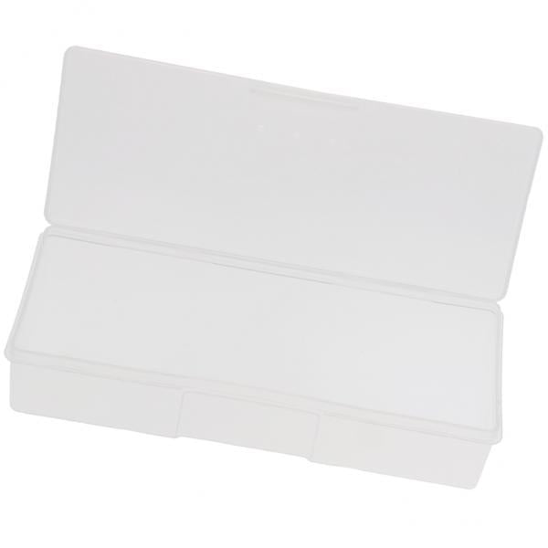 Estuche de almacenamiento transparente 4 Cajas De Plástico Transparente Con Tapa Para Almacenamiento, Contenedor De Recogida, 19,5 X 7,8 X 4 Cm.