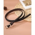thumbnail image 6 of AWAYTR Skinny Reversible Faux Leather, Hole-Free Design, Gold Buckle Belt (Women's), 6 of 11