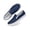 Blue, variant on Emma Shoes Canvas Slip On Sneakers for Women, Canvas Slip On Shoes for Women, Low Top Casual Flats (All White, 6)
