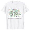 thumbnail image 5 of Estoy bien, todo está bien, ropa de mujer, luces navideñas, moda informal, ropa femenina, camisetas de manga corta, camisetas para mujer, 5 of 5
