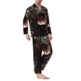 thumbnail image 2 of Fotbe Playful Baby Hippo Splash Pijama de Hombre con Estampado de Manga Larga, Conjunto de 2 Piezas, Ropa de Dormir Suave y Cómoda con Bolsillos-Large, 2 of 7
